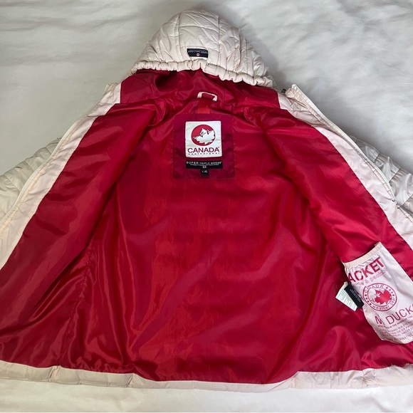 Canada Goose Girls Light Pink Quilted Puffer Jacket-Large - Picture 6 of 16